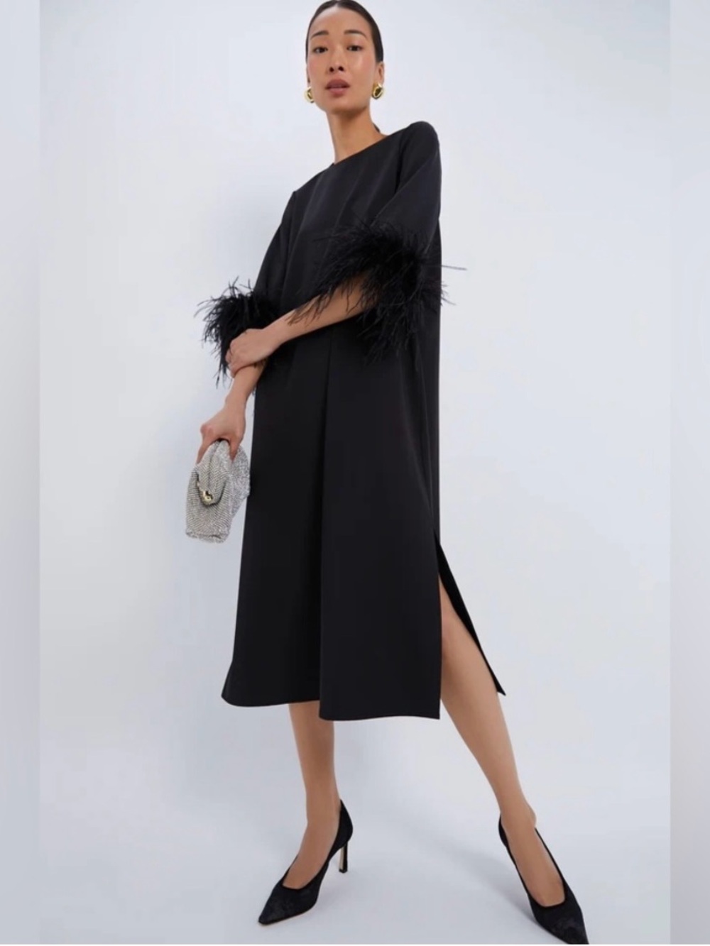 Tuckernuck Black Feather Jamie Maxi Dress Women’s L